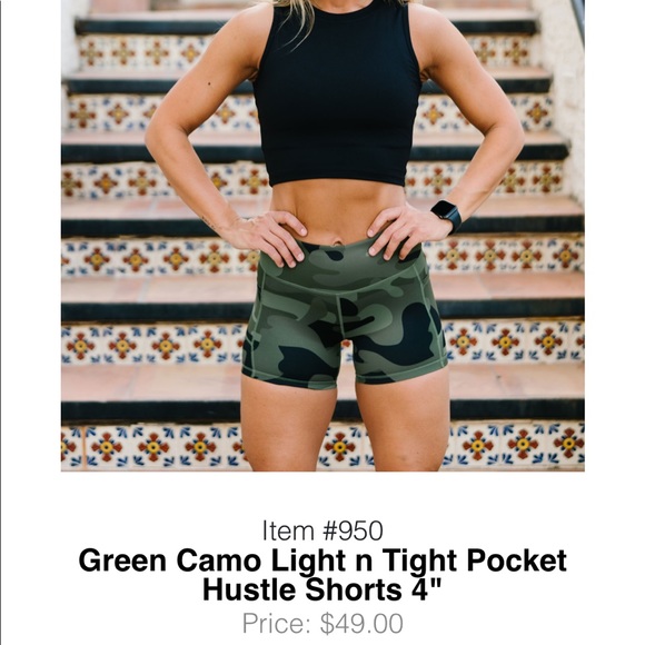 ZYIA Camo Light n Tight Pocket Hustle Shorts (XS) - Picture 7 of 11